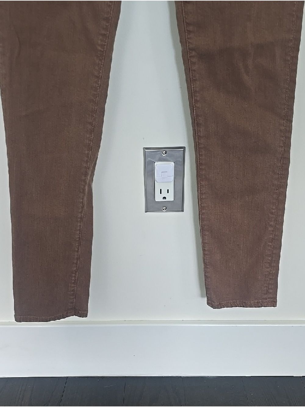 AG Adriano Goldschmied Coffee Brown Stevie Slim Straight Ankle Jeans Size 25R - Picture 4 of 9